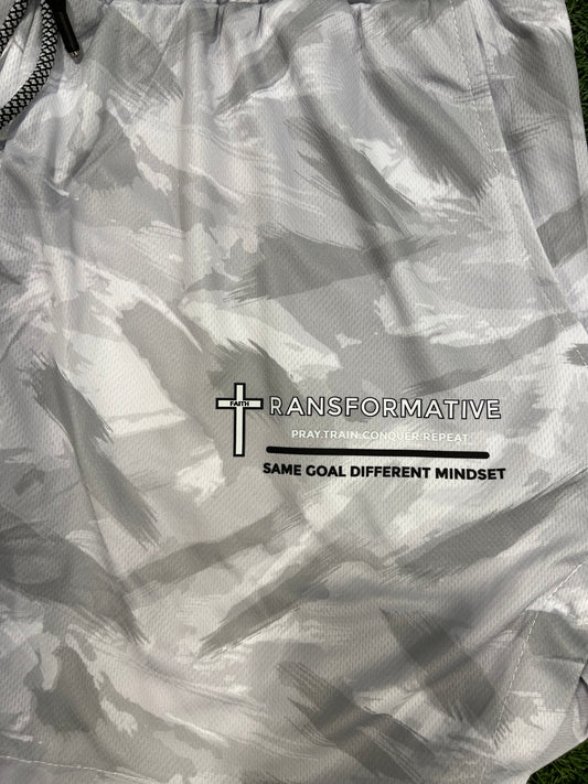 Transformative faith Shorts V1 White